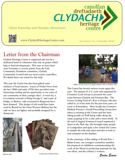 Preview_Newsletter – Clydach Heritage Centre – 2018-10-06